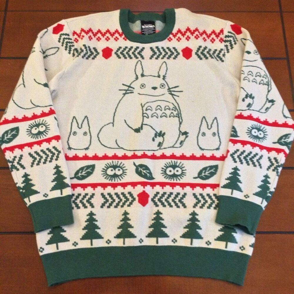 Studio Ghibli My Neighbor Totoro holiday ugly sweater medium